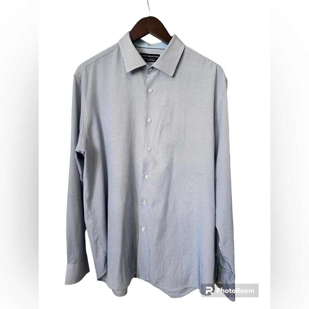 Blue Resort Collection X4 Performance stretch Slim Fit Men’s Dress shirt Large